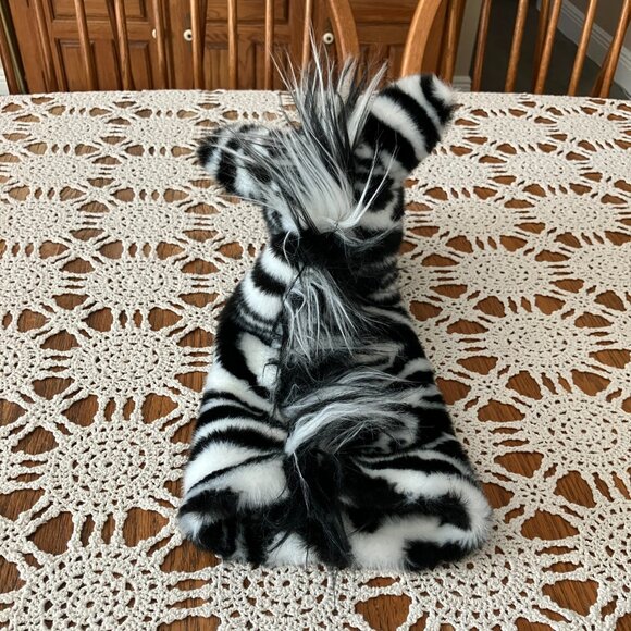 Folkmanis 14” Plush Zebra Head Stage Puppet Hand Puppet - Picture 3 of 7